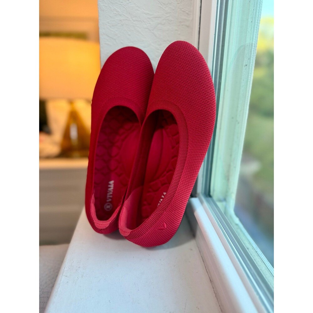 VIVAIA Round-Toe Flats (Claire) in Ruby Red Women’s Size 41.5 (US 11) - Picture 6 of 11